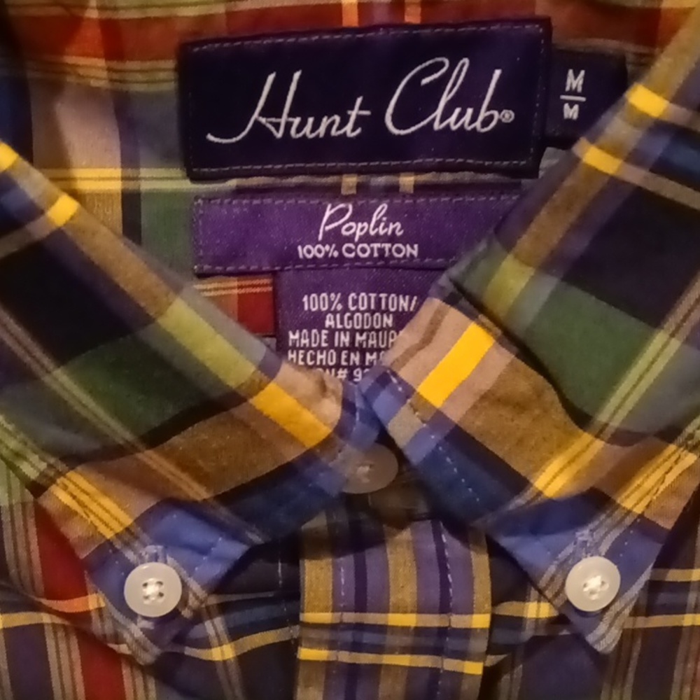 FINAL PRICE NWT Hunt Club multi-colored buttoned down s/s shirt